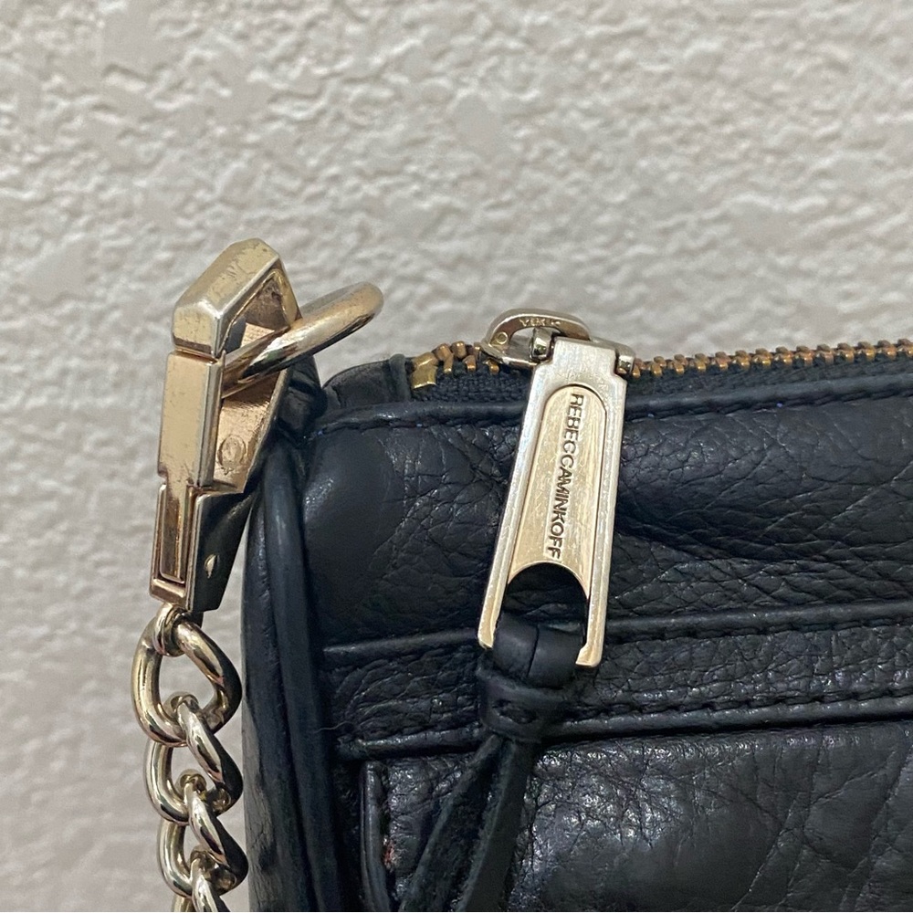REBECCA MINKOFF Mini MAC Black Leather Crossbody Bag - Picture 12 of 16
